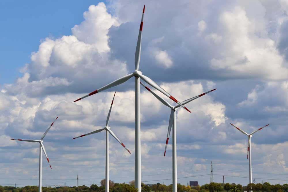 wind turbine for energy industry in landscape